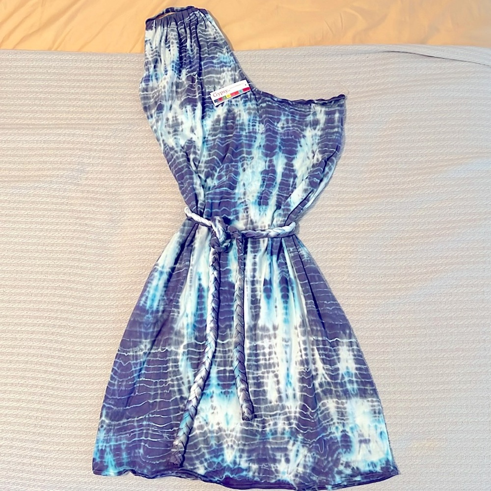 Gypsy tie dye one sleeve dress